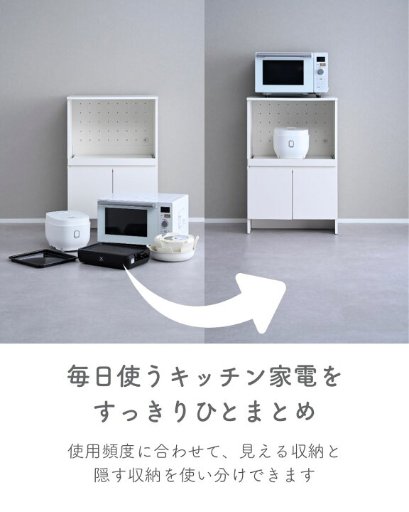 楽天市場】キッチンカウンター キッチンラック 2点セット レンジ台 