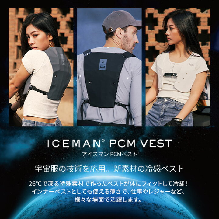 楽天市場】アイスマン ICEMAN PCMベスト 冷感ベスト インナー 
