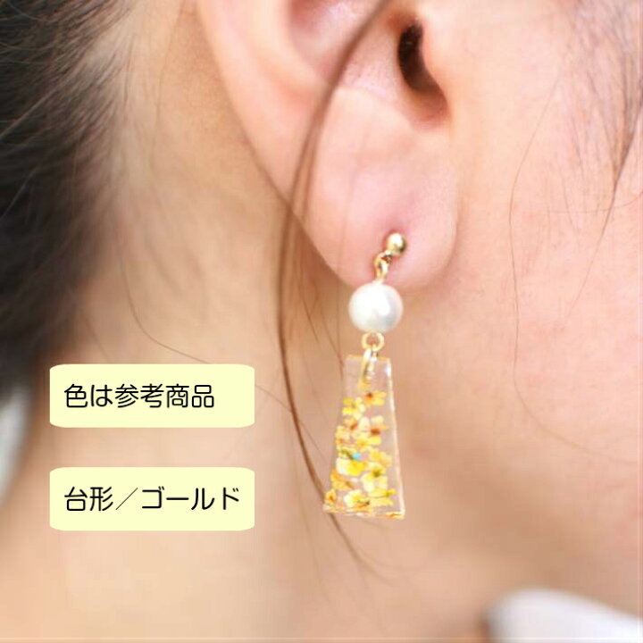 楽天市場 イヤリング 花 押し花 コットンパール レジンアクセサリー プレゼント ギフト 誕生日 レディース 女性 大人可愛い おしゃれ かわいい 上品 小ぶり ナチュラル ボタニカル ゴールド シルバー バネ 花 ドライフラワー 押し花アクセサリー フラワーズリーベ