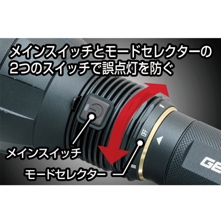 楽天市場】GENTOSジェントスLEDハンドライト 懐中電灯【UT-618R