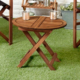 ガーデン テーブル 木製 折りたたみ 幅55cm アウトドア おしゃれ 持ち運び サイドテーブル