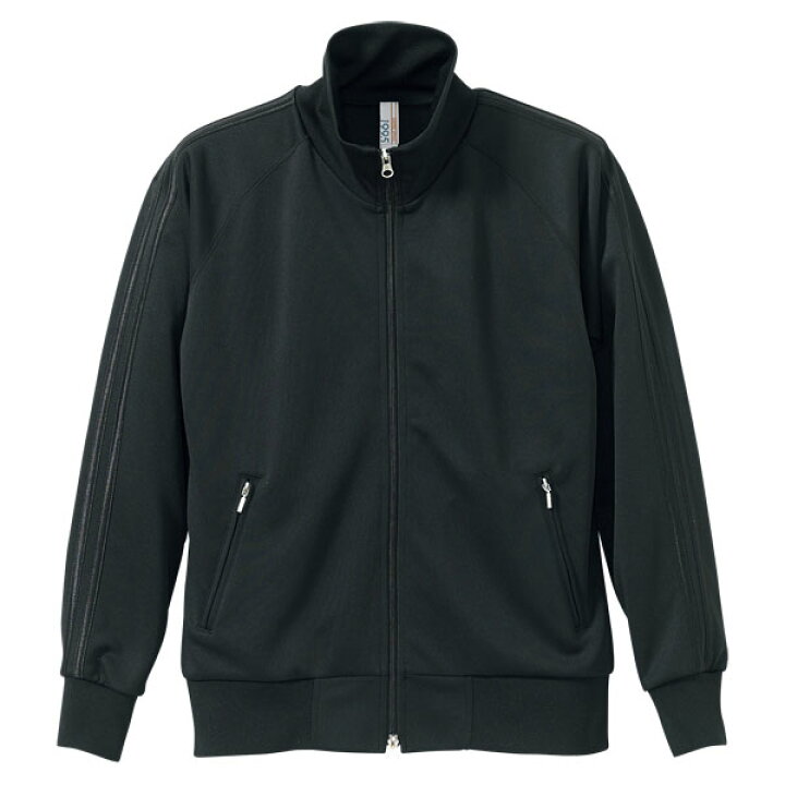 Size:S_Color:ブラック/グロスブラック [ユナイテッドアスレ] 7.0オンス ジャージ ラグランスリーブ ジャケット 199501 ...