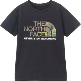 THE　NORTH　FACE ノースフェイス アウトドア ショートスリーブカモロゴティー キッズ S／S Camo Logo Tee 半袖 Tシャツ 子供 ロゴ入り 男の子 女の子 オーガニックコットン NTJ32359 K
