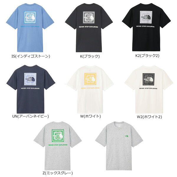 【15日限定 対象品5%OFFクーポン＆P最大10倍】  ザ・ノース・フェイス THE NORTH FACE アウトドア ショートスリーブバンダナスクエアロゴティー メンズ 半袖 Tシャツ 速乾 トップス バックプリント おでかけ 春 夏 普段着 コットンライク  NT32446