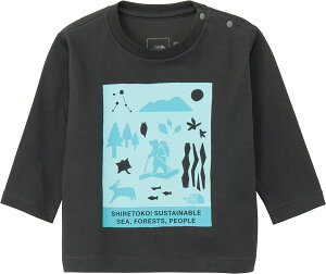 �y10������ �A�E�g�h�A�u�����h5%OFF�N�[�|���I�z �U�E�m�[�X�E�t�F�C�X THE NORTH FACE �A�E�g�h�A �x�r�[ �����O�X���[�u�V���g�R�g�R�e�B�[ Baby L/S Shiretoko toko Tee ���� T�V���c �g�b�v�X �q�� ��