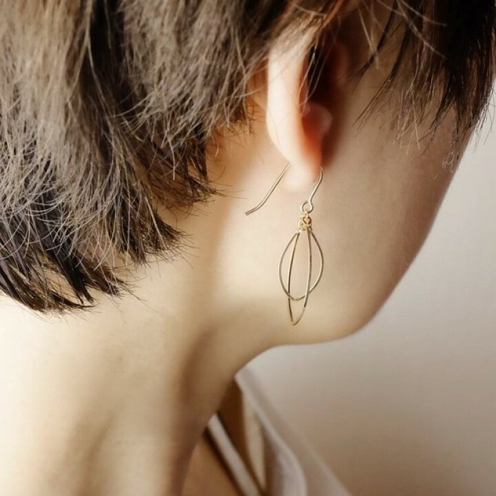 楽天市場】14kgf◇重なるマーキスピアス small【金属アレルギー対応 