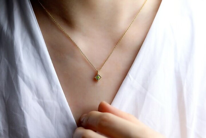 楽天市場】〈14kgfチェーン SV925〉天然石の菱形ネックレス  