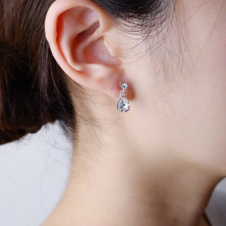 楽天市場】【イヤリング(樹脂ノンホールピアス)】シンプルなしずく  