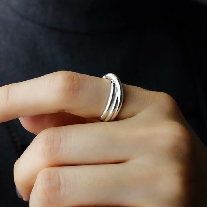 楽天市場】〈シルバー925〉5〜15号 3line ring［slim］トリニティ 