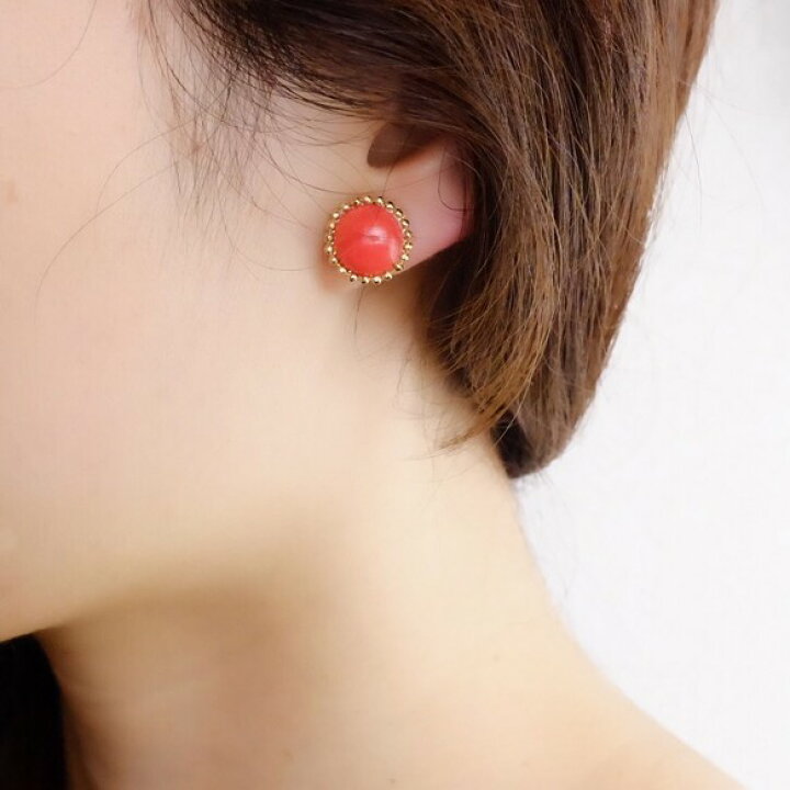 楽天市場】【イヤリング(樹脂ノンホールピアス)】コーラルオレンジ  