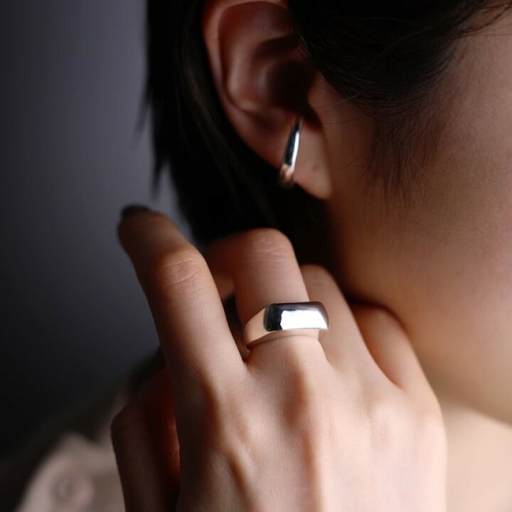 楽天市場】〈シルバー925〉 スクエアシグネットリング〈Slim〉5〜25号 