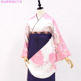 袴も選んで同時購入できます 袴用着物5点セット 甘い優しさのピンク×白