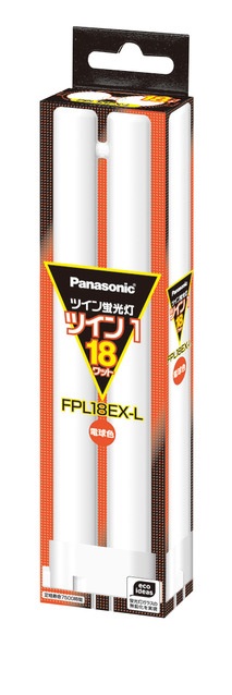 パナソニック電工（10本セット）ツイン1(2本ブリッジ）FPL18EX-L(3波長形電球色）