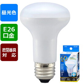 オーム電機　LED電球 レフランプ形 E26 60形相当 昼光色LDR6D-W A9【品番：06-0772】