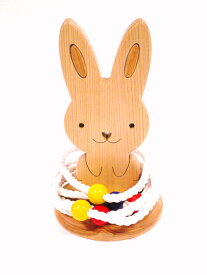 木おもちゃ　わなげ　輪投げ　輪投　ワナゲ木工職人黒澤の動物の輪投げ うさぎ