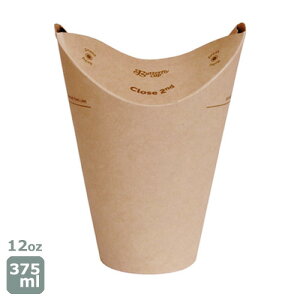 バタフライカップ12オンス 375ml(シングル未晒し)業務用 800個 /プラスチックふた不要な紙カップ
