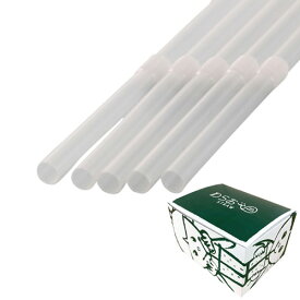 曲がるストロー（裸）直径6×210mm 透明 10000本