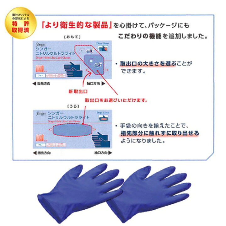 楽天市場】【食品対応】ニトリル手袋 ウルトラライトPF (ブルー)粉なし  