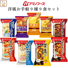 アマノフーズ フリーズドライ 洋風 お手軽 9種9食 詰め合わせ セット 【 送料無料 北海道沖縄以外】 インスタント食品 Theうまみ スープ ポタージュ リゾット シチュー カレー 洋食 惣菜 備蓄 常温保存 母の日 2024 新生活 ギフト