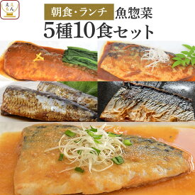 レトルト 惣菜 おかず 煮魚 焼き魚 朝食 ランチ 5種10食 詰め合わせ セット 【 送料無料 北海道沖縄以外】 YSフーズ レトルト食品 常温保存 レンジ 湯煎 魚 さば いわし 母の日 2024 新生活 ギフト