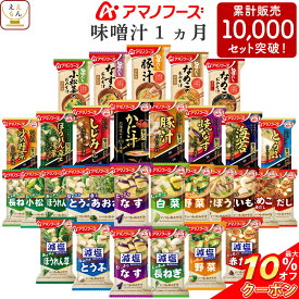 ＼ クーポン 配布中／ アマノフーズ フリーズドライ 味噌汁 1ヶ月 31種31食 詰め合わせ セット 【 送料無料 沖縄以外】 即席みそ汁 インスタント食品 常温保存 減塩味噌汁 いつものおみそ 旨だし お弁当 和食 父の日 2024 内祝い ギフト