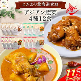 ＼ クーポン 配布中／ レトルト食品 常温保存 詰め合わせ 国産 北海道素材の レトルト カレー アジアン 惣菜 4種12食 セット 【 送料無料 沖縄以外】 南華園 レトルトカレー おかず お惣菜 エスニック 一人暮らし 食べ物 仕送り お中元 2024 父の日 ギフト