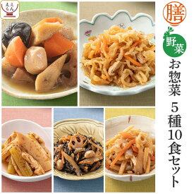 レトルト食品 惣菜 おかず 膳 野菜 5種10食 詰め合わせ セット 【 送料無料 北海道沖縄以外】 レトルト 常温保存 和食 野菜 煮物 が入った ご飯のお供 レンジ 湯煎 長期保存 保存食 備蓄 非常食 母の日 2024 新生活 ギフト