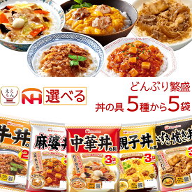 お中元 レトルト 食品 丼の具 惣菜 どんぶり繁盛 5種類から 選べる どんぶりの具 5袋 詰め合わせ セット 【 送料無料 沖縄以外】 日本ハム レトルト食品 常温保存 食べ物 仕送り プレゼント 贈り物 実用的 保存食 敬老の日 2025 お礼 ギフト