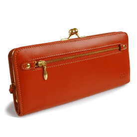 【名入れ対象商品】財布 レディース 長財布 がま口 本革 がま口財布 薄型 薄い カード入れ ファスナー レザー 抗菌防カビ加工 除菌加工サービス ナチュラル ロングウォレット サイフ 長サイフ 母の日 プレゼント【コンビニ受取対応商品】