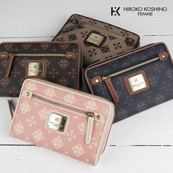 楽天市場 二つ折り財布 折りたたみ財布 ファスナー ジッパー レディース 4色 合成皮革 ギフト 祝い プレゼント コシノヒロコ Hiroko Koshino サイフ 財布 クリスマス 母の日 ソープフラワー 花 ラッピング コンビニ受取対応商品 イーモノ