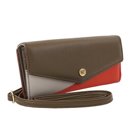HIROKO KOSHINO ヒロココシノ ショルダーウォレット 長財布 レディース 財布 2WAY レター型 フラップ ストラップ付き おしゃれ 大容量 大人 プレゼント ギフト