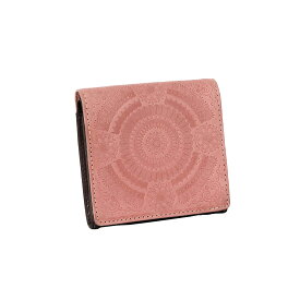財布 レディース 二つ折り 本革 薄い 薄型 コンパクト スリム 小さい 小型 エンボス 型押し pacca pacca アラベスク ボックス小銭れ 牛革 馬革 総柄 小さい おしゃれ 模様 柔らかい メンズ レディース プレゼント ギフト【コンビニ受取対応商品】