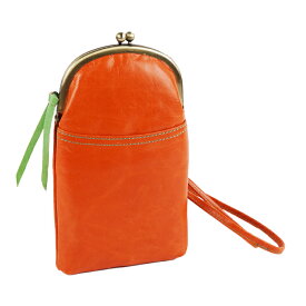 スマホポシェット スマホポーチ スマホショルダー がま口 レディース バック 国産 日本製 撥水加工 抗菌防カビ加工 除菌加工 軽い 馬革 本革 かわいい ドット 水玉 paccapacca キャンディシリーズ 母の日 プレゼント 【コンビニ受取対応商品】