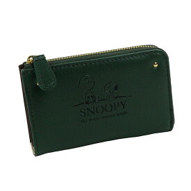 スヌーピー キーケース ラウンドファスナー スマートキー レディース シンプル カードケース 大人 向け チャーリーブラウン キュート SNOOPY キャラクター かわいい 小さい 蛇腹 送料無料 ゆうパケット