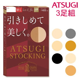 割引 在庫限り アツギ ストッキング パンスト 3枚組 引きしめて美しく 伝線しにくい 撥水加工 静電気防止 UV対策加工 補強トウ ATSUGI FP11113P