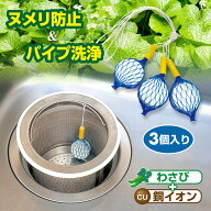 人気 【即納】【メーカー直送】ワサビヌメリトール3個入り 非塩素系 排水除菌洗浄脱臭剤 キッチンの排水…