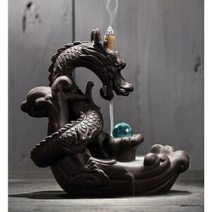 お香 お香立て 香炉 おしゃれ 倒流香 龍の置物 インテリア 置物 陶器 エスニック ストレス解消グッズ モダン 龍のお香スタンド 竜のお香スタンド