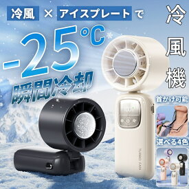 【2026新品＆到着後レビュー特典あり】扇風機 冷風機 ミニ扇風機 冷却プレート付き 100段階風量調節 首掛け コンパクト 携帯扇風機 小型 ハンディファン 手持ち USB充電 クーラー 冷感 長時間 静音 強風 通勤 オフィス 学生 夏祭り 熱中症対策 おしゃれ 可愛い プレゼント