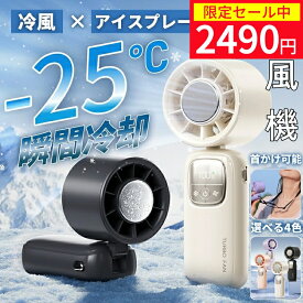 【2026新品＆到着後レビュー特典あり】扇風機 冷風機 ミニ扇風機 冷却プレート付き 100段階風量調節 首掛け コンパクト 携帯扇風機 小型 ハンディファン 手持ち USB充電 クーラー 冷感 長時間 静音 強風 通勤 オフィス 学生 夏祭り 熱中症対策 おしゃれ 可愛い プレゼント