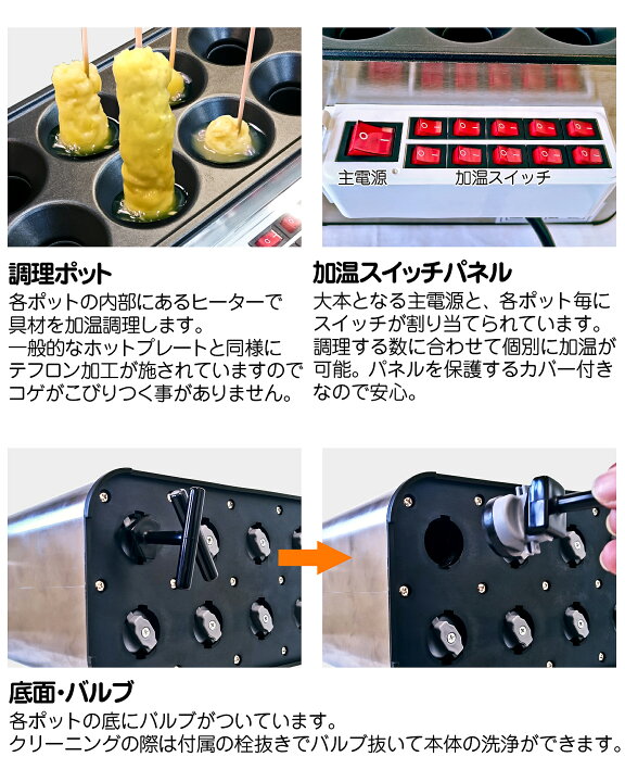 楽天市場】スティック調理器 【 でるでる棒プロ 】 業務用タイプ 