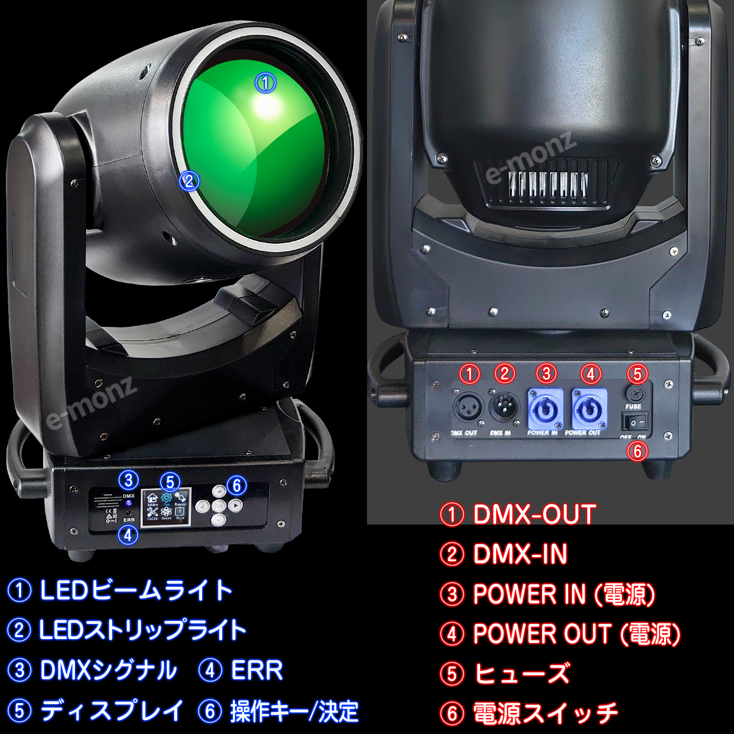 楽天市場】DMX ムービングライト スポットタイプ LED 200W 高出力 高