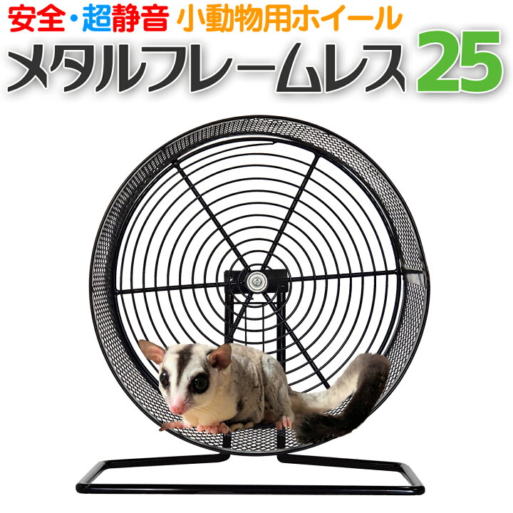 楽天市場】小動物用ホイール 【 メタルフレームレス 25 】 25cm 回し車  