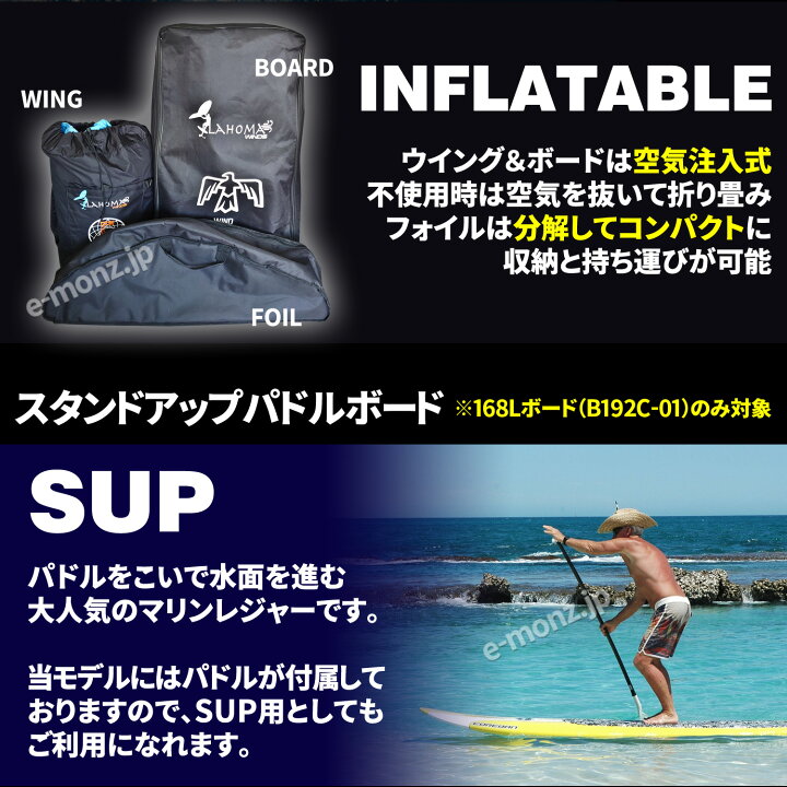 楽天市場】ウイングサーフィン 170L / 160Lセット 初級者 【 3点フル 