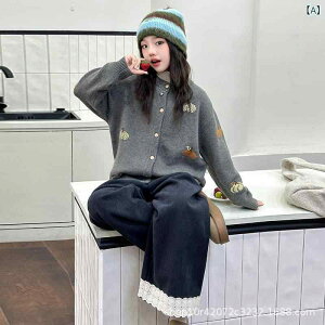 �j�b�g �q���� ���̎q �J�[�f�B�K�� �p���c �Z�b�g�A�b�v ���N�� �H�~ 120 130 140 150 160 170 �D�F �O���[ �x�[�W�� �������� Knitted girl's cardigan and pants set fleece lin