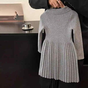 �q���� ���̎q �j�b�g�����s�[�X �t�H ���킢�� �ݕt�� �v���[�c A���C�� �X�J�[�g 90 100 110 120 130 140 cm �O���[ �R�[�f�����C ��100% ���n�t�� �~