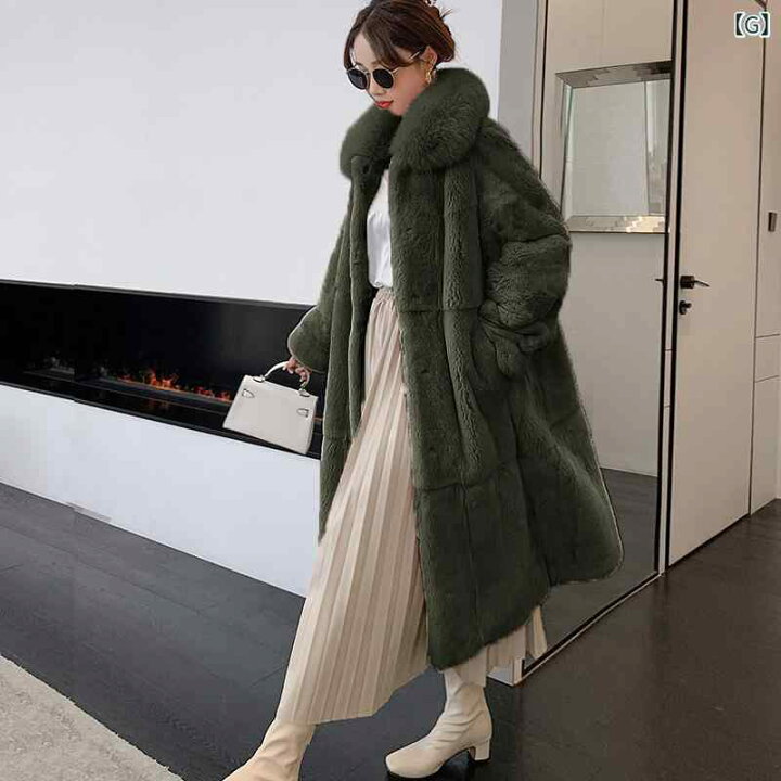 楽天市場】ファーコート レディース 秋冬 ファー アウター ロング丈 