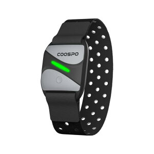 COOSPO HW807 �S���v�A�[���o���h �S���Z���T�[ ���w�� �n�[�g���[�g���j�^�[ BluetoothANT+�Ή� IP67�h�� �S�����]�[��LED�C���W�P�[�^���C�g Strava�AZwift�AWahoo�p