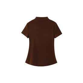 Tシャツ レディース 春 新しい 中国風 半袖 トップス スリム 着痩せ 気質 ハーフハイネック インナーウェア カットソー 黒 白 黄 チョコ 伸縮性