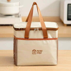 弁当バッグ レディース メンズ 保温保冷 折りたたみ 持ち運び 弁当袋 ランチバッグ 手提げ 鞄 アルミホイル 大容量 オレンジ グレー ブラック