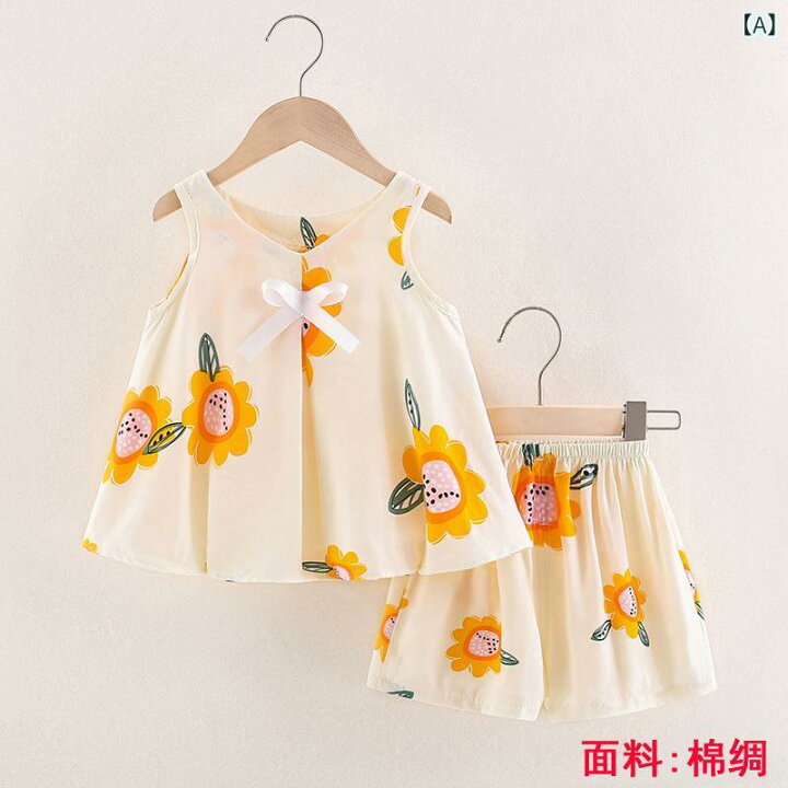 楽天市場】子供服 セットアップ 女の子 かわいい 花柄 ノースリーブ 